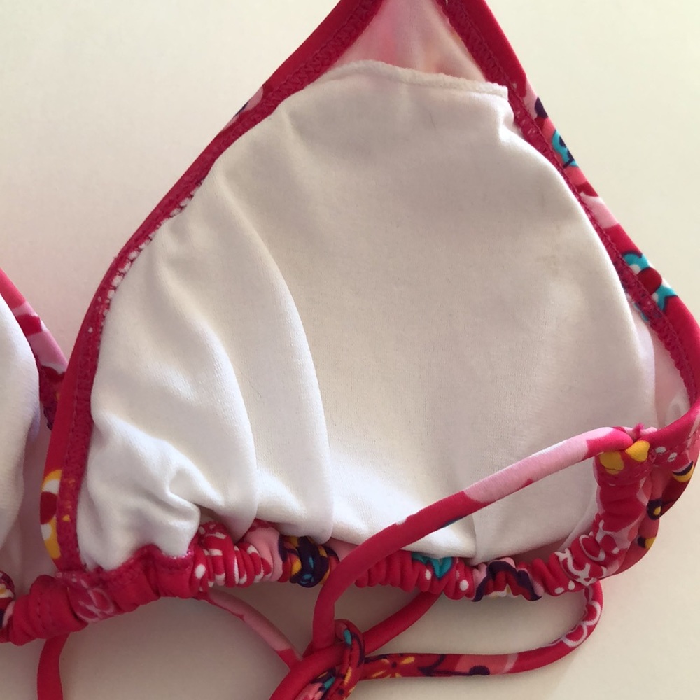 SALE ๐ท New Juniors Dark Pink Flower Bikini Top - Picture 5 of 13